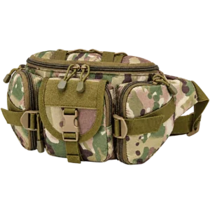 waist bag with multiple compartments and adjustable belt